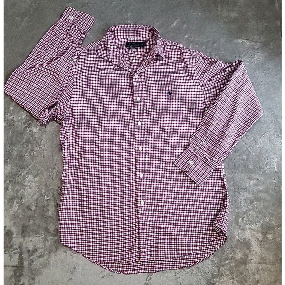 Polo Ralph Lauren Shirt Multicolor Plaid Long Sleeve Button Up Men's Large